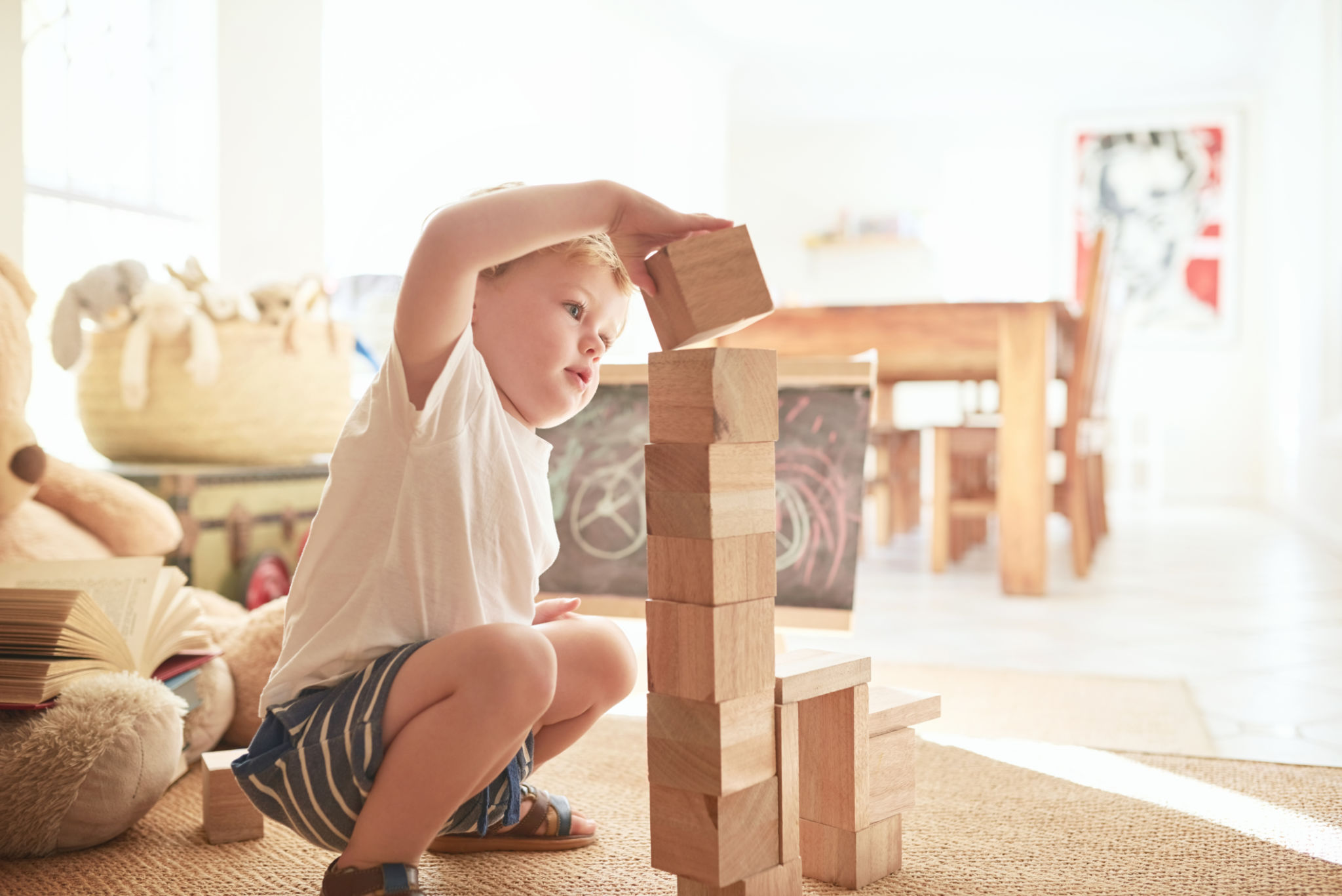 children building blocks