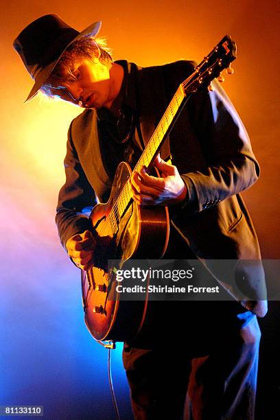 Pete Doherty performs solo accoustic show at Manchester Academy on May 17, 2008 in Manchester, England.