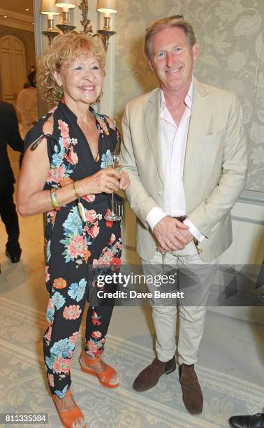 Adrian Dunbar and Anna Nygh attend The South Bank Sky Arts Awards drinks reception at The Savoy Hotel on July 9, 2017 in London, England.