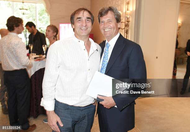 Irek Mukhamedov and Lord Melvyn Bragg attend The South Bank Sky Arts Awards drinks reception at The Savoy Hotel on July 9, 2017 in London, England.