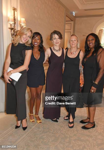 Kate Pakenham, Jade Anouka, Dame Harriet Walter, Phyllida Lloyd and Jennifer Joseph attend The South Bank Sky Arts Awards drinks reception at The...