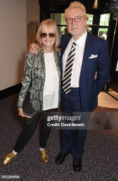 Twiggy and Leigh Lawson attend The South Bank Sky Arts Awards drinks reception at The Savoy Hotel on July 9, 2017 in London, England.