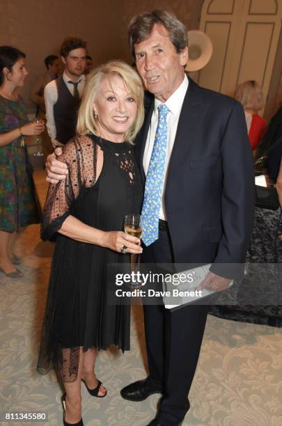 Elaine Paige and Lord Melvyn Bragg attend The South Bank Sky Arts Awards drinks reception at The Savoy Hotel on July 9, 2017 in London, England.