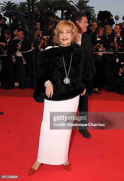 Jeanne Moreau attends the Vicky Cristina Barcelona premiere at the Palais des Festivals during the 61st Cannes International Film Festival on May 17,...