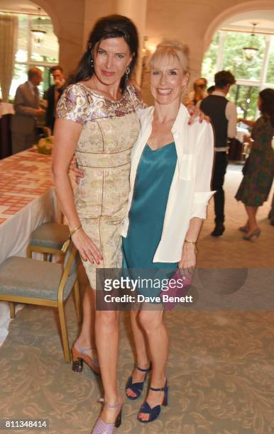 Ronni Ancona and Amelia Bullmore attend The South Bank Sky Arts Awards drinks reception at The Savoy Hotel on July 9, 2017 in London, England.