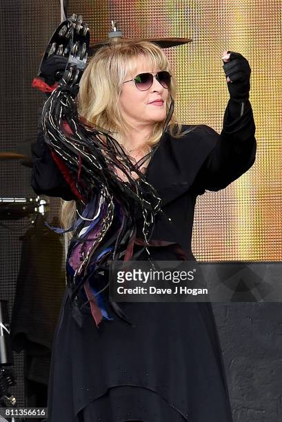 Stevie Nicks performs on stage at the Barclaycard Presents British Summer Time Festival in Hyde Park on July 9, 2017 in London, England.