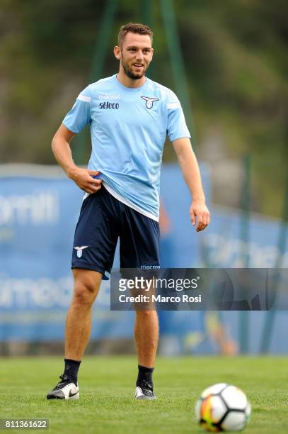 Stefan De Vrij of SS Lazio during the SS Lazio Training Camp - Day 1 on July 9, 2017 in Rome, Italy.