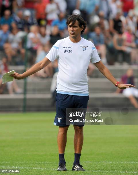 Lazio head coach Simone Inzaghi during the SS Lazio Training Camp - Day 1 on July 9, 2017 in Rome, Italy.