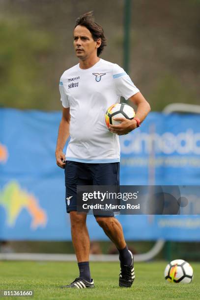 Lazio head coach Simone Inzaghi during the SS Lazio Training Camp - Day 1 on July 9, 2017 in Rome, Italy.