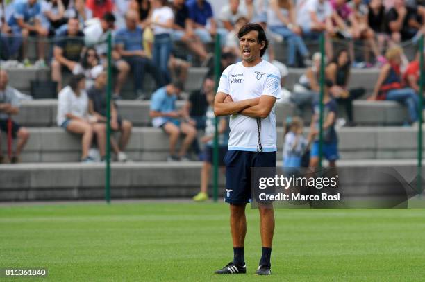 Lazio head coach Simone Inzaghi during the SS Lazio Training Camp - Day 1 on July 9, 2017 in Rome, Italy.