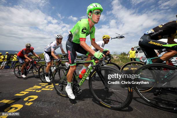 Rigoberto Uran of Colombia riding for Cannondale Drapac rides in the peloton during stage 9 of the 2017 Le Tour de France, a 181.5km stage from...