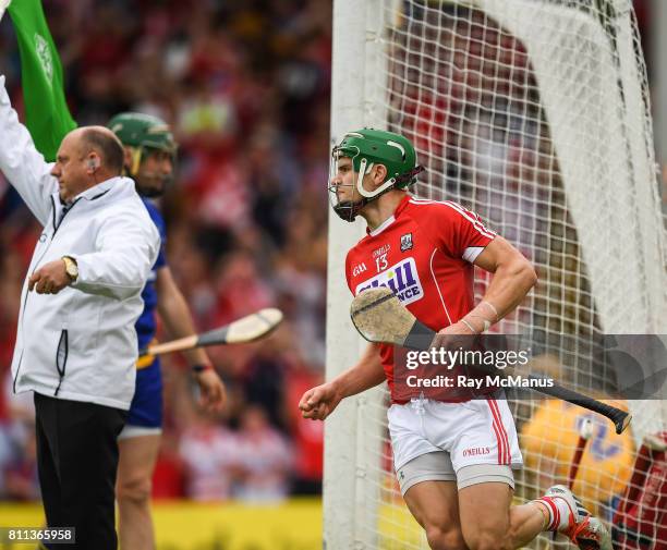 Thurles , Ireland - 9 July 2017; Alan Cadogan of Cork celebrates scoring a goal in the 13th minute of the Munster GAA Hurling Senior Championship...