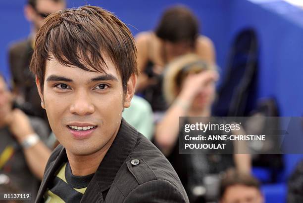 Filippino actor Kristofer King poses during a photocall for Filippino director Brillante Mendoza's film 'Serbis' at the 61st Cannes International...