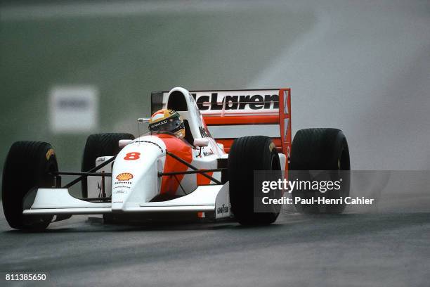 Ayrton Senna, McLaren-Ford MP4/8, Grand Prix of Europe, Donington Park, 11 April 1993.