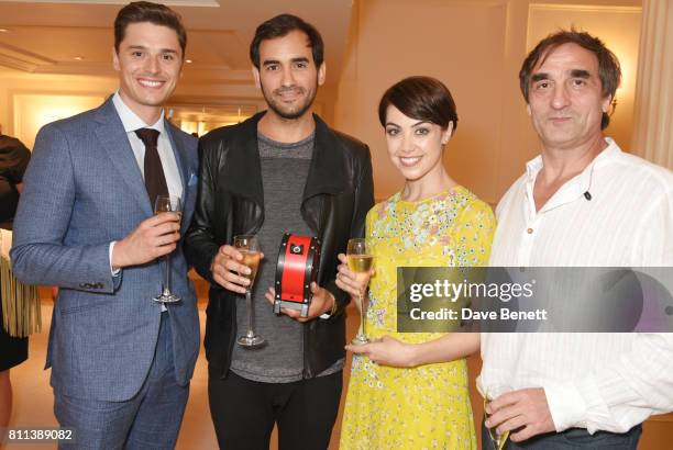 Vincenzo Lamagna and Irek Mukhamedov , winners of the award for Dance for the English National Ballet's production of Akram Khan's Giselle, pose with...