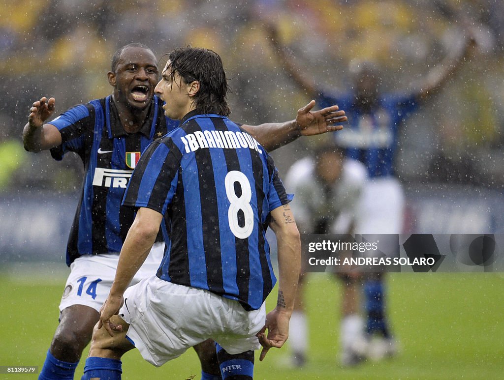 Two times scorer Inter Milan's Swedish f