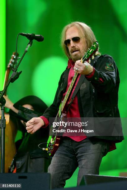 Tom Petty of Tom Petty & The Heartbreakers performs on stage at the Barclaycard Presents British Summer Time Festival in Hyde Park on July 9, 2017 in...