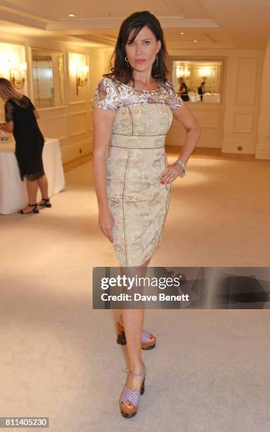 Presenter Ronni Ancona poses in the winners room at The South Bank Sky Arts Awards at The Savoy Hotel on July 9, 2017 in London, England.