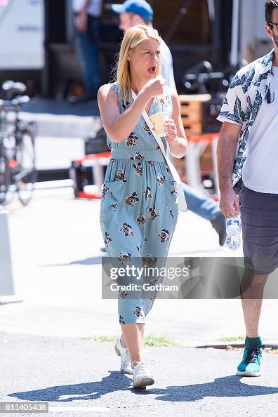 Actress Claire Danes is seen filming 'A Kid Like Jake' in Brookyn on