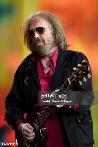 Tom Petty of Tom Petty & The Heartbreakers performs on stage at the Barclaycard Presents British Summer Time Festival in Hyde Park on July 9, 2017 in...