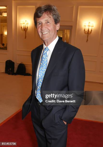 Lord Melvyn Bragg poses in the winners room at The South Bank Sky Arts Awards at The Savoy Hotel on July 9, 2017 in London, England.