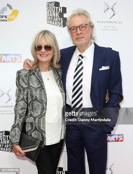 Twiggy and Leigh Lawson attending The Southbank Sky Arts Awards 2017 at The Savoy Hotel on July 9, 2017 in London, England.