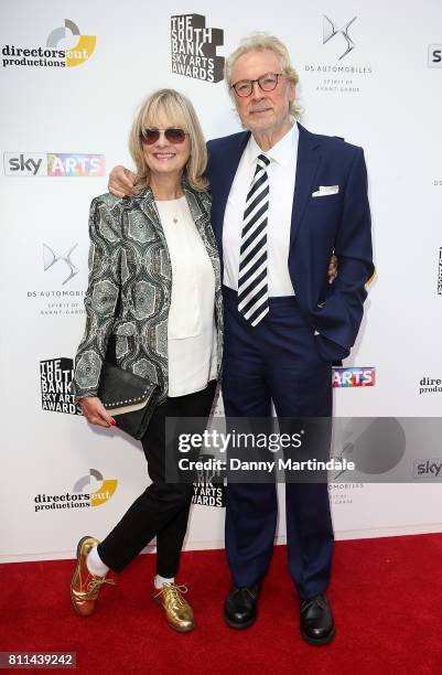 Twiggy and Leigh Lawson attending The Southbank Sky Arts Awards 2017 at The Savoy Hotel on July 9, 2017 in London, England.