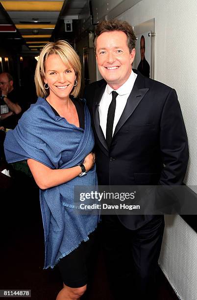 Piers Morgan and Elizabeth Murdoch arrive at the Britain's Best 2008 awards at London Television Studios on May 18, 2008 in London, England. The...