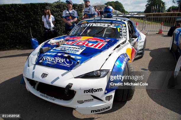 Mad Mike' Whiddett's Mazda MX-5 during the Goodwood festival of Speed at Goodwood on June 30th, 2017 in Chichester, England.