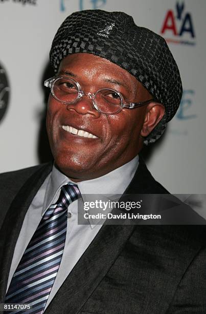 Actor Samuel L. Jackson attends the 29th annual 'The Gift of Life' gala at the Hyatt Regency Century Plaza Hotel on May 18, 2008 in Los Angeles,...