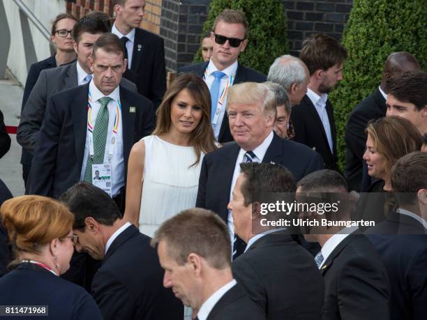 Summit in Hamburg. Donald Trump, President of the United States of America and his wife Melania, before a concert at the Elbe Philharmonic Hall.