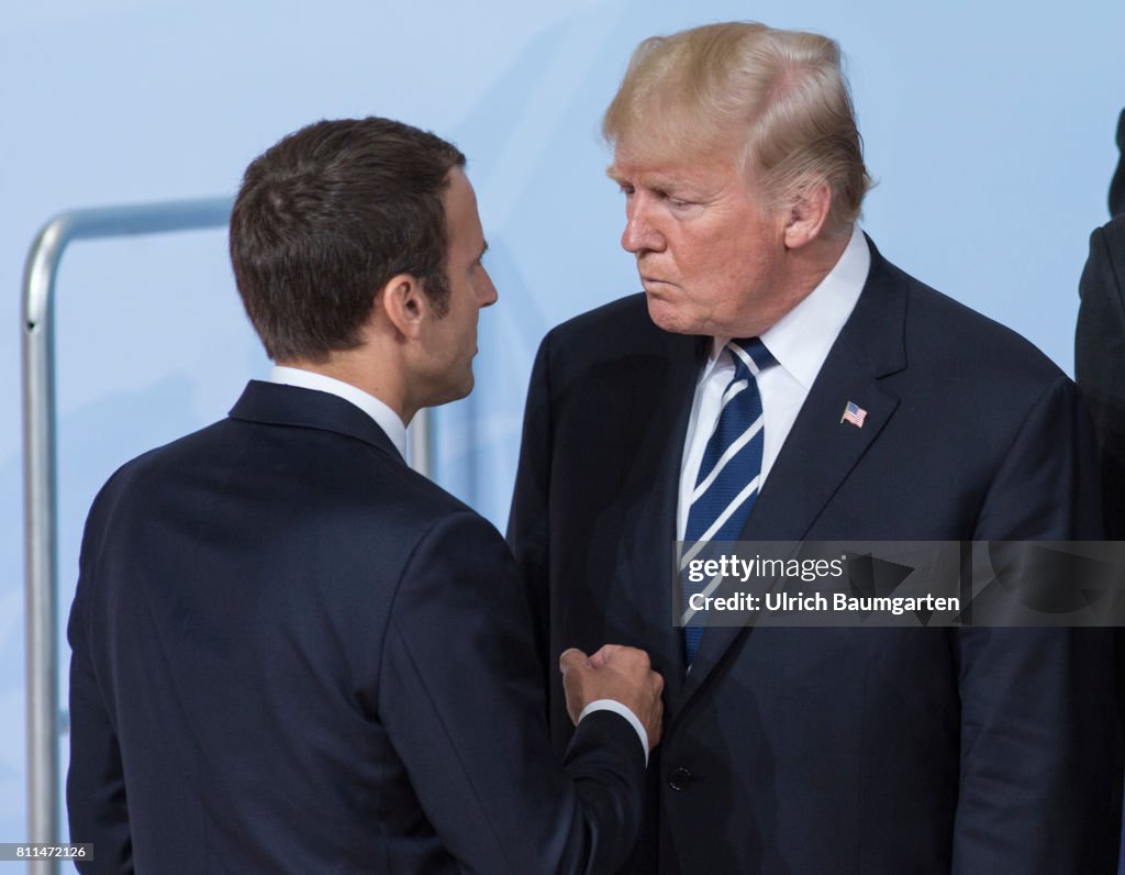 G20 in Hamburg. Donald Trump and Emmanuel Macron.