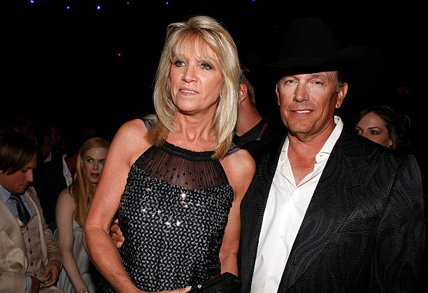 Musician George Strait and wife Norma Strait onstage during the 43rd annual Academy Of Country Music Awards held at the MGM Grand Garden Arena on May...