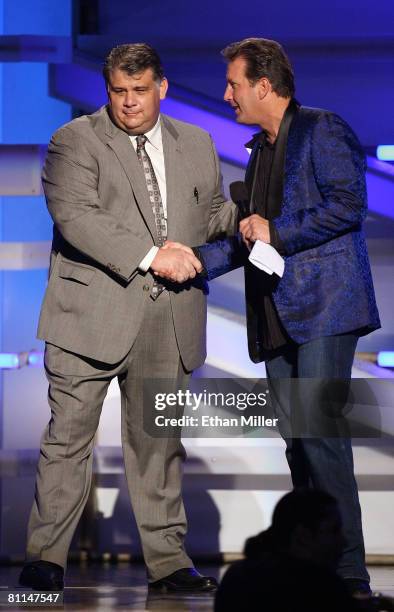 Academy of Country Music Executive Director Bob Romeo and Sean Parr onstage during the 43rd annual Academy Of Country Music Pre-Telecast Awards held...