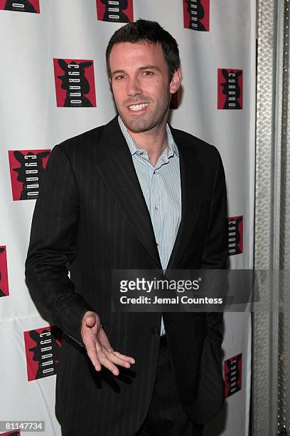 Actor Ben Affleck poses for a photo at the Afterparty for the opening night of the Broadway Play "Cyrano de Bergerac" held at Spotlight Live on...
