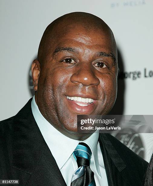 Former NBA player Earvin "Magic" Johnson at The 29th Annual "The Gift of Life" Gala at the Century Plaza Hotel on May 18, 2008 in Los Angeles,...