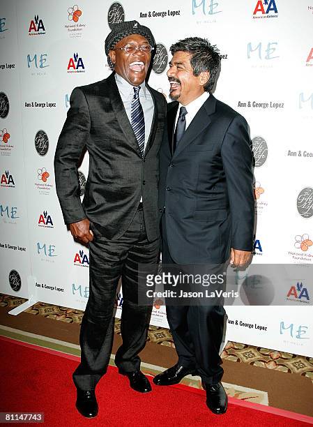 Actors Samuel L. Jackson and George Lopez at The 29th Annual "The Gift of Life" Gala at the Century Plaza Hotel on May 18, 2008 in Los Angeles,...