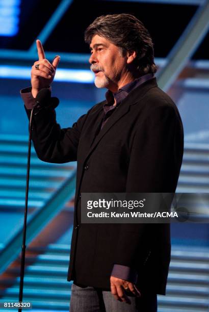 Musician Randy Owen onstage during the 43rd annual Academy Of Country Music Awards held at the MGM Grand Garden Arena on May 18, 2008 in Las Vegas,...