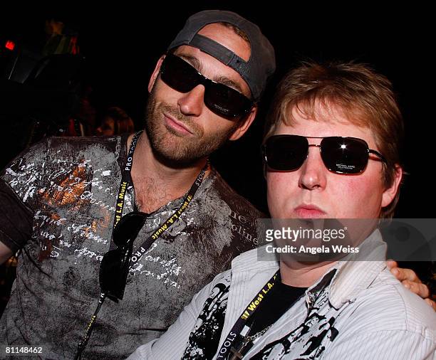 David Pichette and Dale Wallace of Emerson Drive attend the Backstage Creations celebrity retreat held during the 43rd Academy of Country Music...