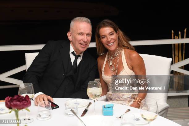 Designer Jean Paul Gaultier and Fiona Swarovski attend 2017 Ischia Global Film & Music Fest on July 9, 2017 in Ischia, Italy.