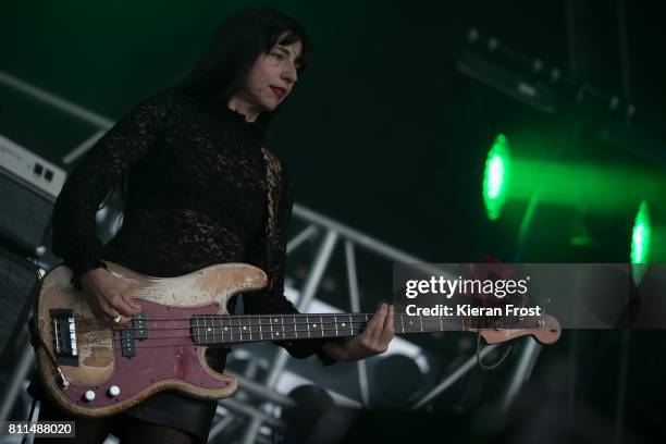 Paz Lenchantin of the Pixies performs at Trinity College on July 9, 2017 in Dublin, Ireland.