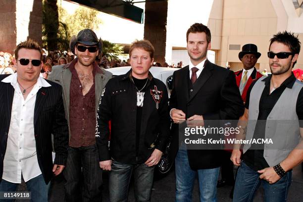 Emerson Drive arrives at the 43rd annual Academy Of Country Music Awards held at the MGM Grand Garden Arena on May 18, 2008 in Las Vegas, Nevada.