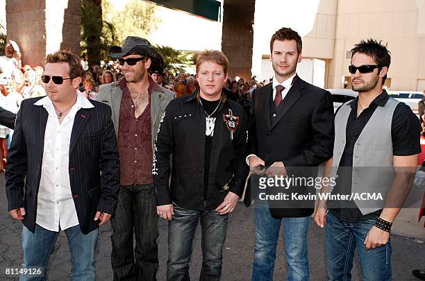 Emerson Drive arrives at the 43rd annual Academy Of Country Music Awards held at the MGM Grand Garden Arena on May 18, 2008 in Las Vegas, Nevada.