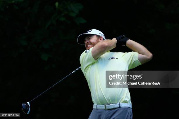 Holmes hits his drive on the fourth hole during the fourth and final round of The Greenbrier Classic held at The Old White TPC on July 9, 2017 in...