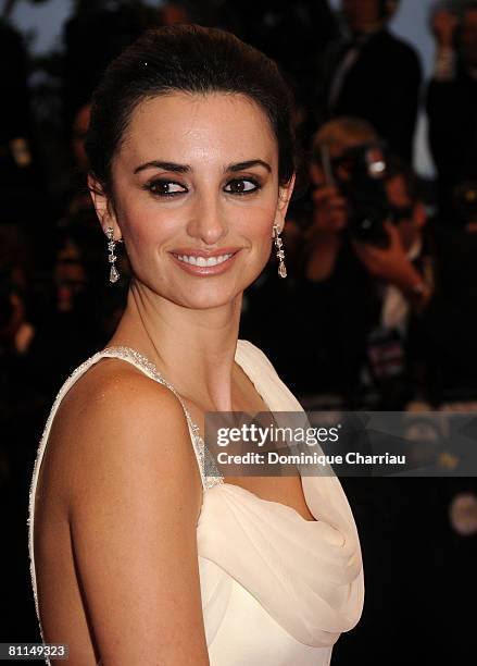 Actress Penelope Cruz attends the Vicky Cristina Barcelona premiere at the Palais des Festivals during the 61st Cannes International Film Festival on...