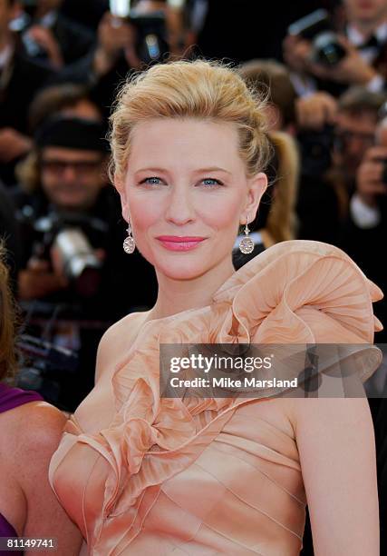 Actress Cate Blanchett arrives at the "Blindness" premiere during the 61st Cannes International Film Festival on May 14, 2008 in Cannes, France.