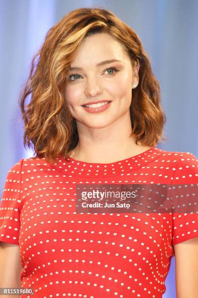Miranda Kerr attends the promotional event of Marukome organic miso product at the Hyatt Regency on July 10, 2017 in Tokyo, Japan.