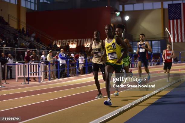 Vincent Kiprop of Missouri Southern competes in the men's 3000 meter run during the Division II Men's and Women's Indoor Track & Field Championship...