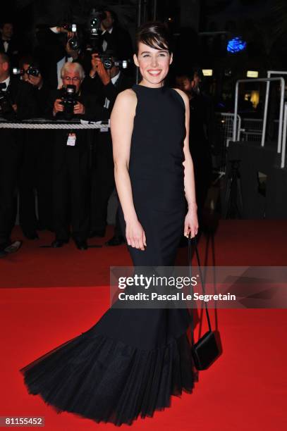 Actress Arta Dobroshi departs the 'Le Silence De Lorna' Premiere at the Palais des Festivals during the 61st International Cannes Film Festival on...
