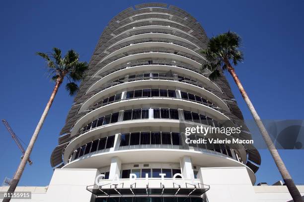 The Capitol Records building where musician Brian Wilson formerly of the Beach Boys spoke to the media at a press conference May 19, 2008 in Los...